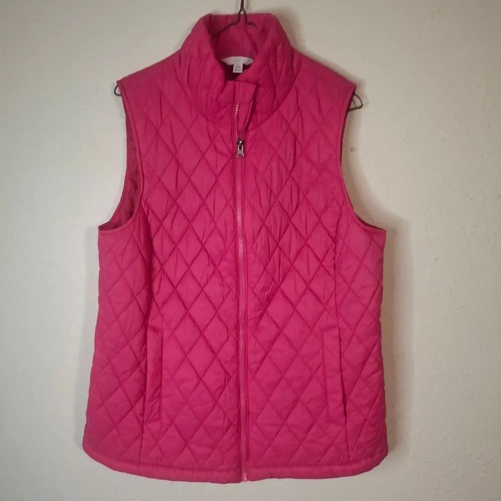 Pink Quilted Women's Vest size small